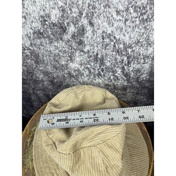 Vintage style bucket hat grandpacore velveteen corduroy tan fall winter cozy - Picture 11 of 11